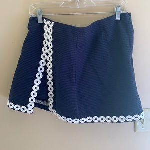 Navy Skort with White Trim